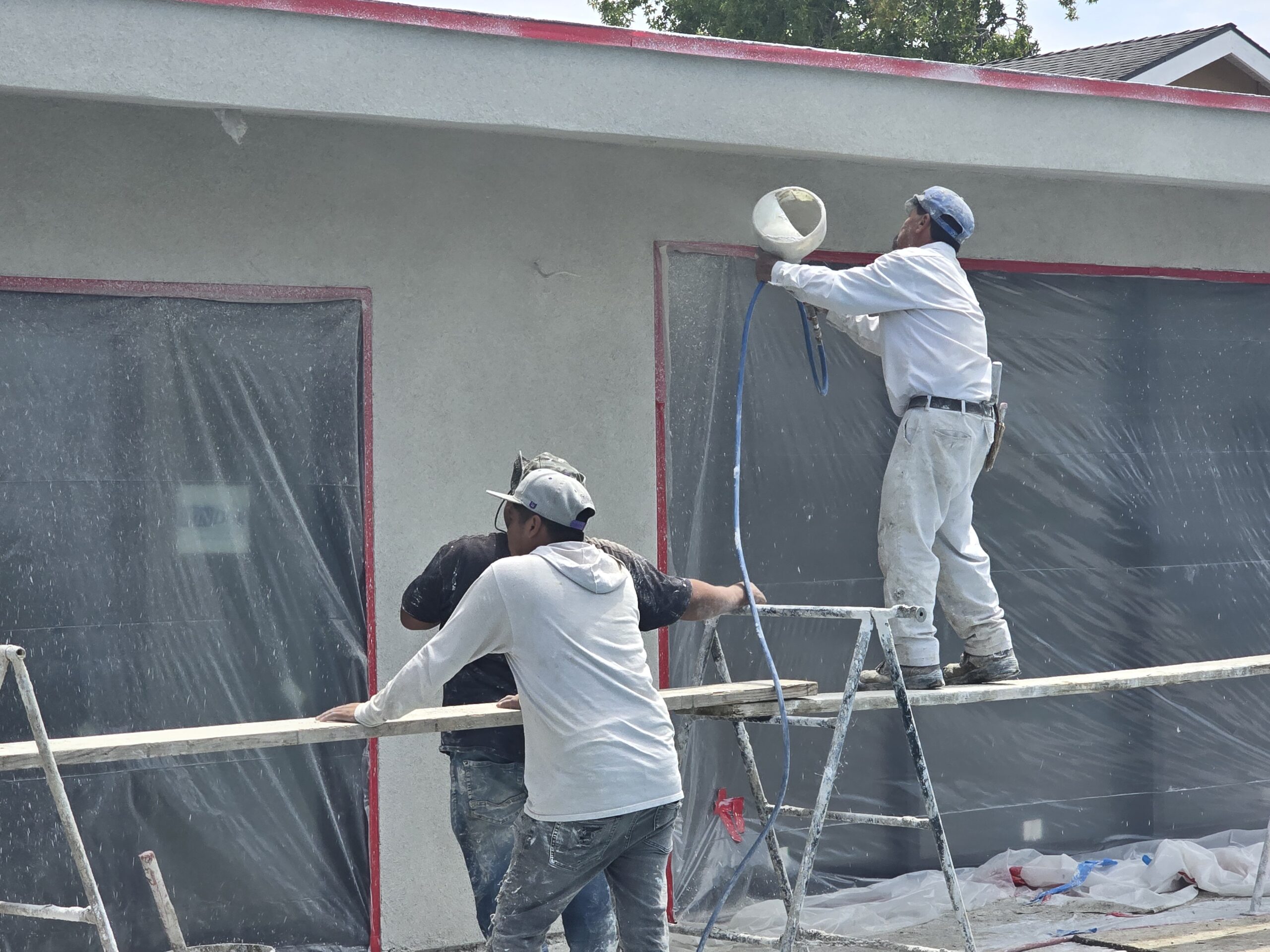 waterproofing specialists from Absolute Maintenance & Consulting conducting waterproofing in Los Angeles