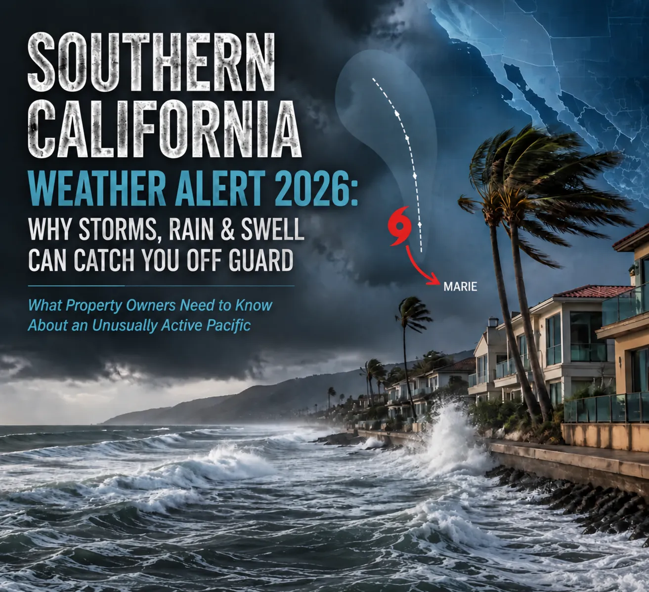 Hurricane Marie creates heavy swells and flooding threats for Southern California coastlines.